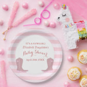 女性のカーボーイカントリーベビーシャワープレート ペーパープレート (パーティー)