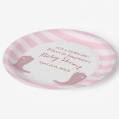 女性のカーボーイカントリーベビーシャワープレート ペーパープレート (アングル)