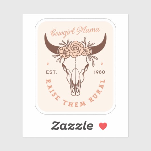 女性のカーボーイカントリー母ホームステッド農場生活美学 シール (シート)