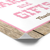 女性のカーボーイカード&ギフトウェスタンパーティーサイン ポスター (角)