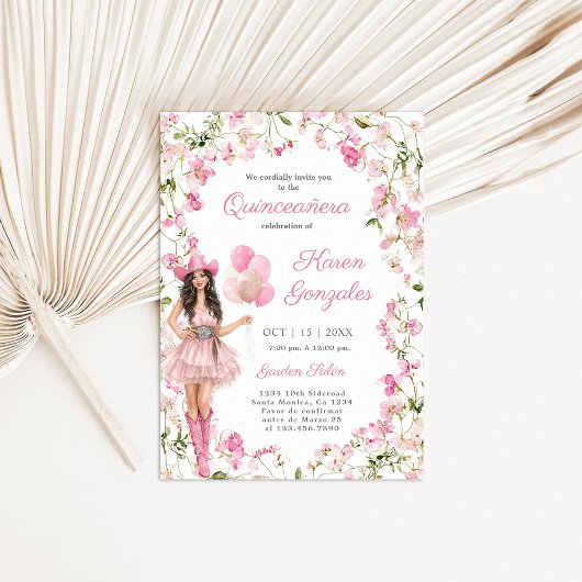 女性のカーボーイキンセアニラ招待状 招待状