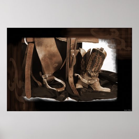 女性のカーボーイギアポスター ポスター (正面)
