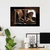 女性のカーボーイギアポスター ポスター (ホームオフィス)