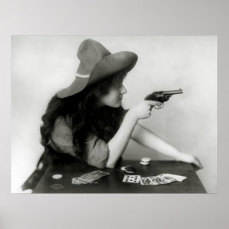 女性のカーボーイギャンブラー: 1912 ポスター