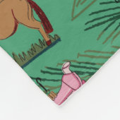 女性のカーボーイクリスマスイーハウフリースブランケット フリースブランケット (角)