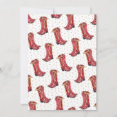 女性のカーボーイクリスマスウォーターカラー招待状 招待状 (裏面)