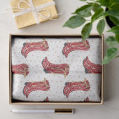 女性のカーボーイクリスマスウォーター色 薄葉紙 (ギフト)