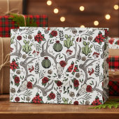 女性のカーボーイクリスマスフローラトナカイスカル ラージペーパーバッグ