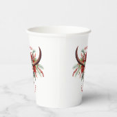 女性のカーボーイクリスマスフローラブルシュガースカル 紙コップ (右)