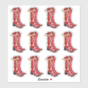 女性のカーボーイクリスマス封筒用シール シール