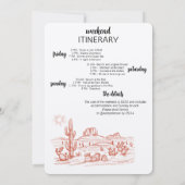 女性のカーボーイクルーバチェロレッテBash 招待状 (裏面)