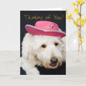 女性のカーボーイケイティ考えるズ・オブ・ユー – Kati's Collection カード (黄色い花)