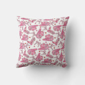 女性のカーボーイコケットピンク クッション (裏面)