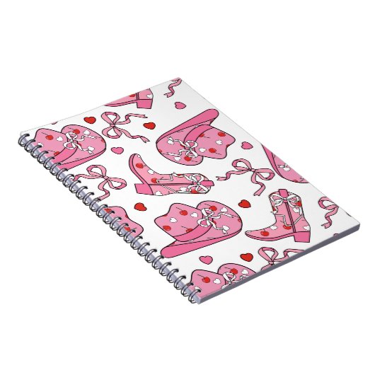 女性のカーボーイコケットピンク ノートブック (右側)