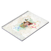 女性のカーボーイコラージュのアールデコスタイル。 ノートブック (左側)