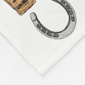 女性のカーボーイコラージュ居心地の良い毛布 – 西、ピンク、および フリースブランケット (角)