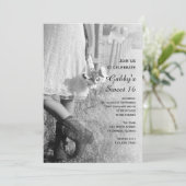 女性のカーボーイサンフラワーズカントリーウエスタンスウィート16パーティー 招待状 (スタンド正面)