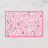 女性のカーボーイジーンズとツツオムツラッフルチケット エンクロージャーカード (裏面)