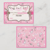 女性のカーボーイジーンズとツツオムツラッフルチケット エンクロージャーカード (正面/裏面)