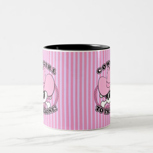 女性のカーボーイスカル ツートーンマグカップ (中央)