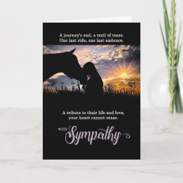 女性のカーボーイテンダーモーメント馬ペット同情カード カード