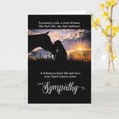 女性のカーボーイテンダーモーメント馬ペット同情カード カード (黄色い花)