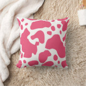 女性のカーボーイテーマコウィドピンクと白 クッション (ブランケット)