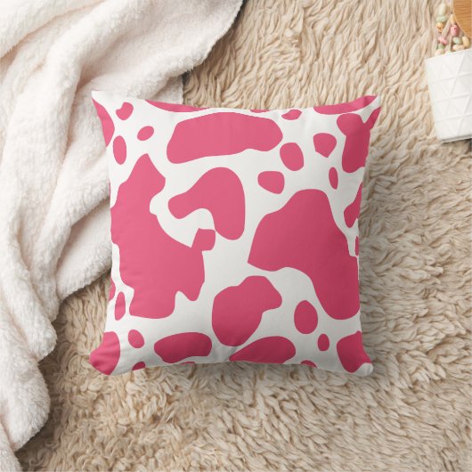 女性のカーボーイテーマコウィドピンクと白 クッション (ブランケット)