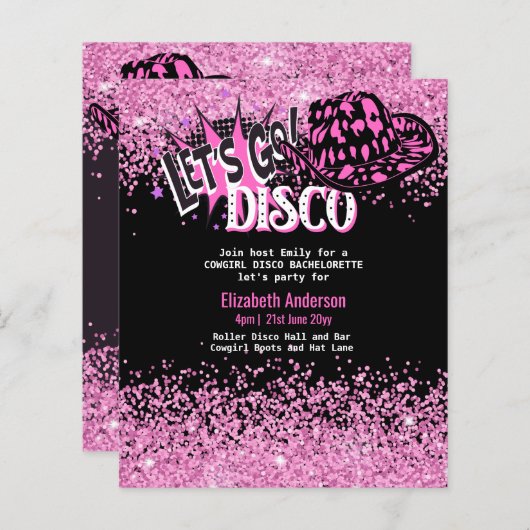 女性のカーボーイディスコバチェロレッテレッツラストライドロデオ (正面/裏面)