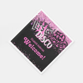 女性のカーボーイディスコバチェロレッテレッツラストライドロデオ スタンダードランチョンナプキン (角)