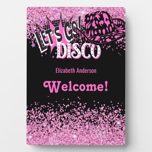 女性のカーボーイディスコバチェロレッテレッツラストライドロデオ フォトプラーク (正面)