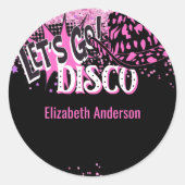 女性のカーボーイディスコバチェロレッテレッツラストライドロデオ ラウンドシール (正面)