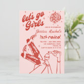 女性のカーボーイディスコバチェロレッテロデオウィークエンド 招待状 (スタンド正面)