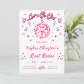 女性のカーボーイディスコバチェロレッテ週末の日程 招待状 (スタンド正面)