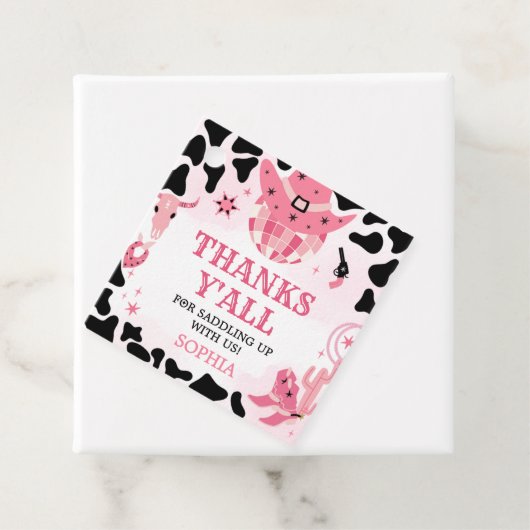 女性のカーボーイディスコバースデーパーティースクエア フェイバータグ (インサイチュ)