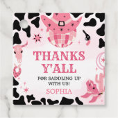 女性のカーボーイディスコバースデーパーティースクエア フェイバータグ (正面)