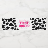 女性のカーボーイディスコピンクファーストロデオ ペットボトルラベル (シングルラベル)