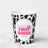 女性のカーボーイディスコピンクファーストロデオ 紙コップ (裏面)