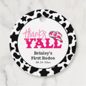 女性のカーボーイディスコピンクファースト感謝していロデオY'all フェイバータグ (正面)