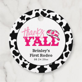 女性のカーボーイディスコピンクファースト感謝していロデオY'all フェイバータグ