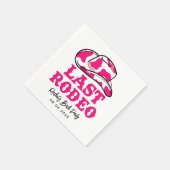 女性のカーボーイディスコラストロデオバチェロレッテスクエア紙 スタンダードカクテルナプキン (角)