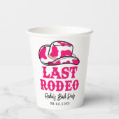 女性のカーボーイディスコラストロデオバチェロレッテ 紙コップ (裏面)