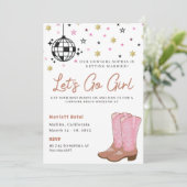 女性のカーボーイディスコロデオバチェロレッテ週末 招待状 (スタンド正面)