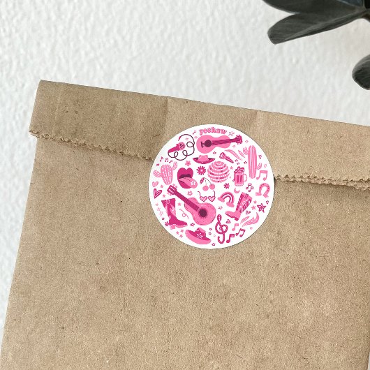 女性のカーボーイディスコロデオ ラウンドシール