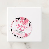 女性のカーボーイディスコ誕生日パーティーラウンド フェイバータグ (インサイチュ)