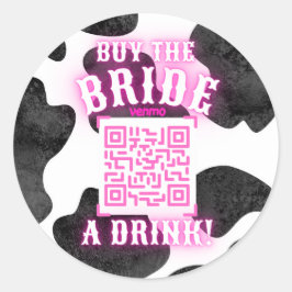 女性のカーボーイディスコ買QR新婦飲料 ラウンドシール