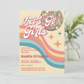 女性のカーボーイディスコ70のレトロバチェロレッテ週末 招待状 (スタンド正面)