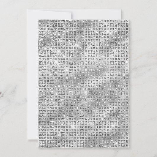 女性のカーボーイディスコPINKダンスパーティー大人誕生日 招待状 (裏面)