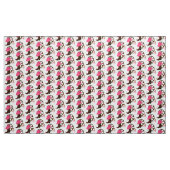 女性のカーボーイデザイン白 ファブリック (ヤード)