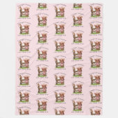 女性のカーボーイドリームズトゥル来ピンクフリースブランケット フリースブランケット (正面)